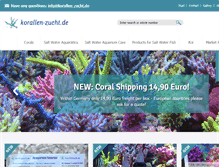 Tablet Screenshot of korallen-zucht.de